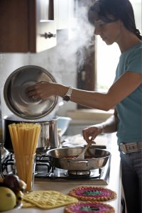 woman cooking
